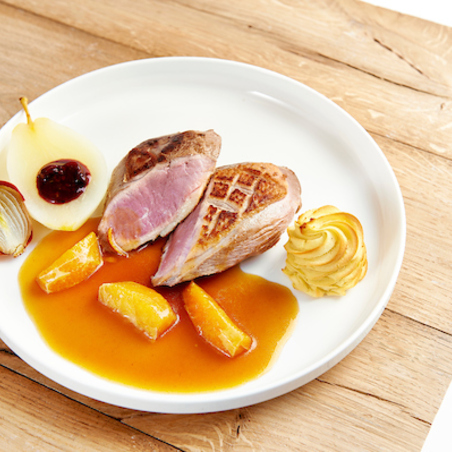 Magret de canard et sa sauce à l’orange