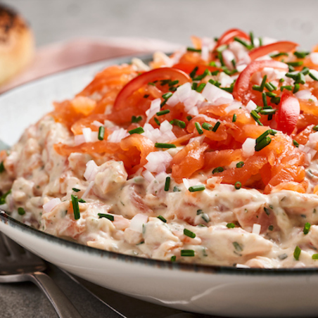 Salade de saumon fumé au mascarpone