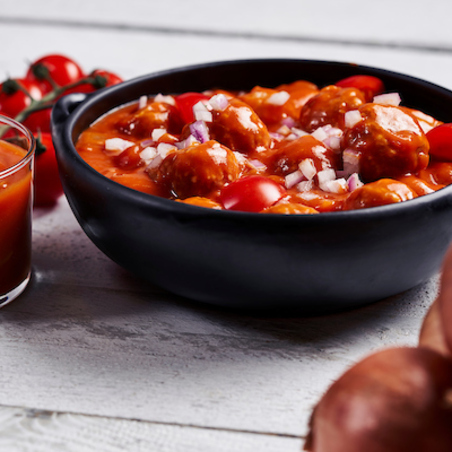 Vegetarische balletjes in tomatensaus