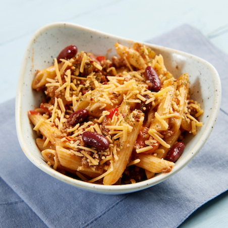 Penne chili con carne