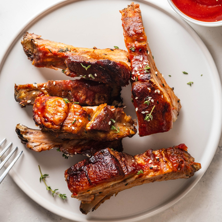 Côtes de porc sucrées (cuisson sous vide)