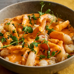 Scampi Diabolique avec Arrabiata et Poivre Rose